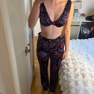 We wore what Paisely Print Bra and Pants